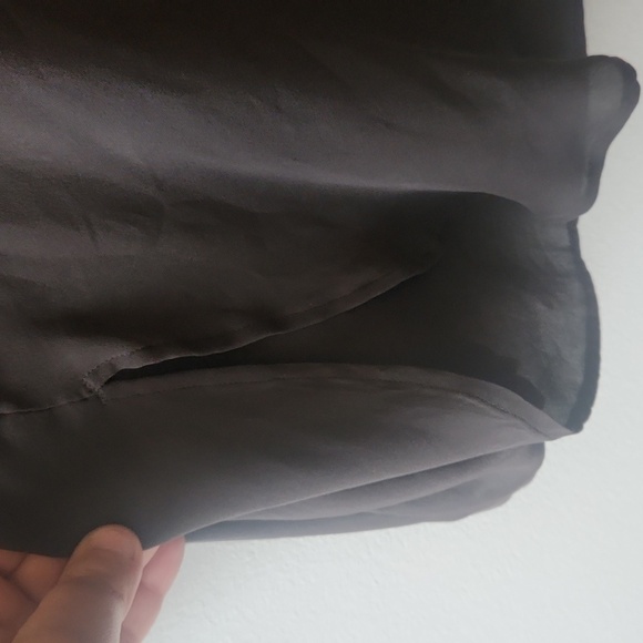 VINCE Gray Beaded Silk Blouse Top, Size xs - Picture 6 of 13